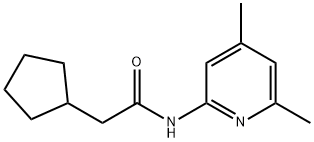 Cyclopentaneacetamide, N-(4,6-dimethyl-2-pyridinyl)- (9CI) 结构式