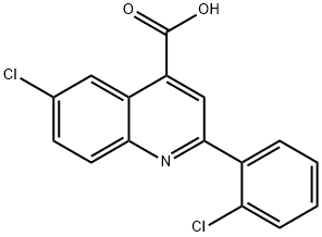 6-氯-2-(2-氯苯基)喹啉-4-羧酸 结构式