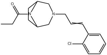 3-[3-(o-Chlorophenyl)allyl]-8-propionyl-3,8-diazabicyclo[3.2.1]octane 结构式