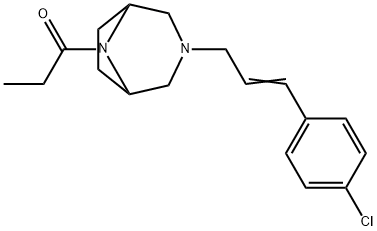 3-[3-(p-Chlorophenyl)allyl]-8-propionyl-3,8-diazabicyclo[3.2.1]octane 结构式