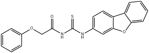 Acetamide, N-[(dibenzofuran-3-ylamino)thioxomethyl]-2-phenoxy- (9CI) 结构式