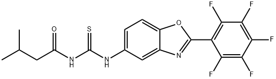 Butanamide, 3-methyl-N-[[[2-(pentafluorophenyl)-5-benzoxazolyl]amino]thioxomethyl]- (9CI) 结构式