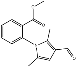 2-(3-甲酰基-2,5-二甲基-1H-吡咯-1-基)苯甲酯 结构式