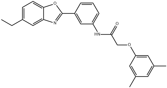 Acetamide, 2-(3,5-dimethylphenoxy)-N-[3-(5-ethyl-2-benzoxazolyl)phenyl]- (9CI) 结构式