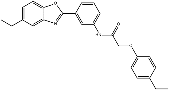 Acetamide, N-[3-(5-ethyl-2-benzoxazolyl)phenyl]-2-(4-ethylphenoxy)- (9CI) 结构式