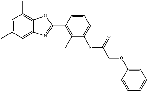 Acetamide, N-[3-(5,7-dimethyl-2-benzoxazolyl)-2-methylphenyl]-2-(2-methylphenoxy)- (9CI) 结构式