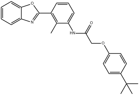 Acetamide, N-[3-(2-benzoxazolyl)-2-methylphenyl]-2-[4-(1,1-dimethylethyl)phenoxy]- (9CI) 结构式