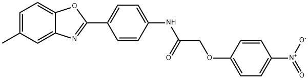 Acetamide, N-[4-(5-methyl-2-benzoxazolyl)phenyl]-2-(4-nitrophenoxy)- (9CI) 结构式
