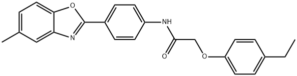 Acetamide, 2-(4-ethylphenoxy)-N-[4-(5-methyl-2-benzoxazolyl)phenyl]- (9CI) 结构式