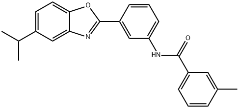 Benzamide, 3-methyl-N-[3-[5-(1-methylethyl)-2-benzoxazolyl]phenyl]- (9CI) 结构式