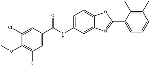 Benzamide, 3,5-dichloro-N-[2-(2,3-dimethylphenyl)-5-benzoxazolyl]-4-methoxy- (9CI) 结构式