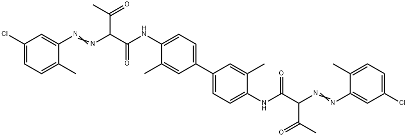 N,N'-(3,3'-dimethyl[1,1'-biphenyl]-4,4'-diyl)bis[2-[(5-chloro-o-tolyl)azo]-3-oxobutyramide]  结构式