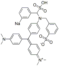 HYDROGEN [4-[[4-[BIS(3-SULPHONATOBENZYL)AMINO]PHENYL][4-(DIMETHYLAMINO)PHENYL]METHYLENE]CYCLOHEXA-2, 结构式