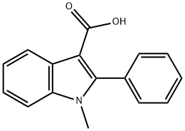 1-甲基-2-苯基-1H-吲哚-3-羧酸 结构式