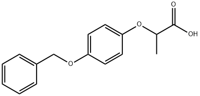 2-[4-(苯甲基氧基)苯氧基]-丙酸 结构式