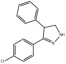 3-(4-氯苯基)-4- 苯基-4,5-二氢-1H-吡唑 结构式