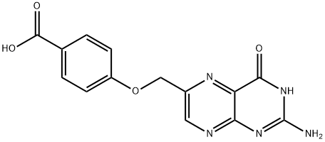 4-[(2-amino-4-oxo-1H-pteridin-6-yl)methoxy]benzoic acid 结构式