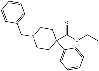 1-苄基-4-苯基哌啶-4-甲酸乙酯 结构式