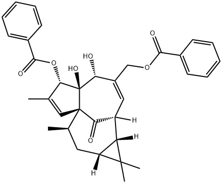 巨大戟醇-3,20-二苯甲酸酯 结构式