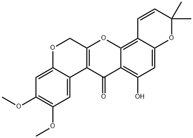 6A,12A-二去氢-ALPHA-毒灰叶酚 结构式
