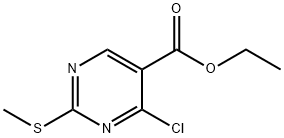 4-氯-2-甲硫基嘧啶-5-羧酸乙酯 结构式