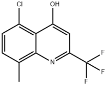 5-氯-8-甲基-4-羟基-2-(三氟甲基)喹啉 结构式