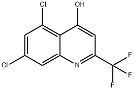 5,7-二氯-4-羟基-2-(三氟甲基)喹啉 结构式