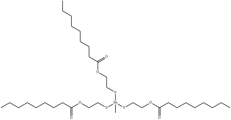 (methylstannylidyne)tris(thioethane-1,2-diyl) trinonan-1-oate 结构式