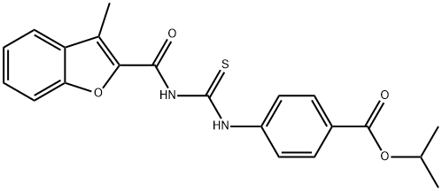 Benzoic acid, 4-[[[[(3-methyl-2-benzofuranyl)carbonyl]amino]thioxomethyl]amino]-, 1-methylethyl ester (9CI) 结构式