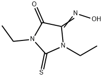 4,5-Imidazolidinedione,1,3-diethyl-2-thioxo-,4-oxime(9CI) 结构式