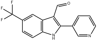 1H-Indole-3-carboxaldehyde,2-(3-pyridinyl)-5-(trifluoromethyl)-(9CI) 结构式