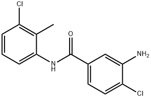 N-(4-氯-3-甲基苯基)-3-氨基-4-氯苯甲酰胺 结构式