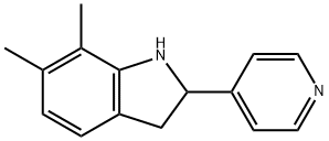 1H-Indole,2,3-dihydro-6,7-dimethyl-2-(4-pyridinyl)-(9CI) 结构式