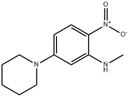 Benzenamine, N-methyl-2-nitro-5-(1-piperidinyl)- (9CI) 结构式