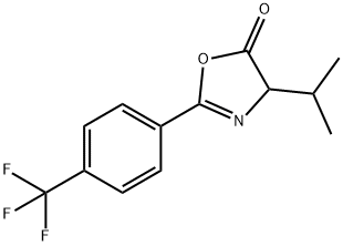5(4H)-Oxazolone,  4-(1-methylethyl)-2-[4-(trifluoromethyl)phenyl]- 结构式
