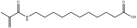 11-(甲基丙烯酰氨基)十一酸 结构式
