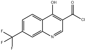 3-QUINOLINECARBONYL CHLORIDE,4-HYDROXY-7-(TRIFLUOROMETHYL)- 结构式