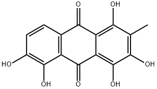 1,3,4,5,6-Pentahydroxy-2-methyl-9,10-anthraquinone 结构式