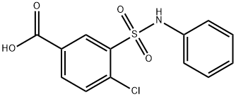 4-氯-3-苯基氨基磺酰基-苯甲酸 结构式