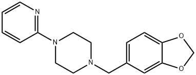 1-(3,4-Methylenedioxybenzyl)-4-(2-pyridyl)piperazine 结构式