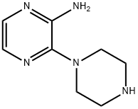 2-氨基-3-哌嗪基吡嗪 结构式