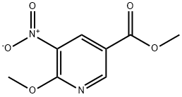 6-甲氧基-5-硝基烟酸甲酯 结构式