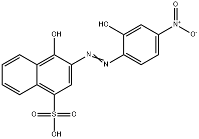 4-羟基-3-[(2-羟基-4-硝基苯基)偶氮]萘磺酸 结构式