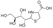 2-(L-阿拉伯 - 四羟基丁基)-4(R)-1,3-噻唑烷-4-羧酸 结构式