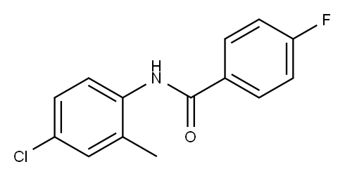 N-(4-氯-2-甲基苯)-4-氟苯甲酰胺 结构式