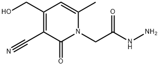 1(2H)-Pyridineaceticacid,3-cyano-4-(hydroxymethyl)-6-methyl-2-oxo-,hydrazide(9CI) 结构式