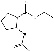 Cyclopentanecarboxylic acid, 2-(acetylamino)-, ethyl ester, (1S,2R)- (9CI) 结构式