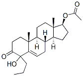 17beta-Acetoxy-4-hydroxy-4-propyl-5-androsten-3-one 结构式