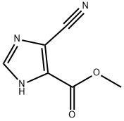 4-氰基-1H-咪唑-5-羧酸甲酯 结构式