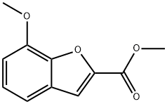 7-甲氧基-苯并呋喃-2-羧酸甲酯 结构式